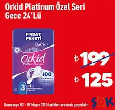 ORKİD PLATİNUM ÖZEL SERİ PED GECE 24'LÜ ORKİD PLATİNUM ÖZEL SERİ PED GECE 24'LÜ